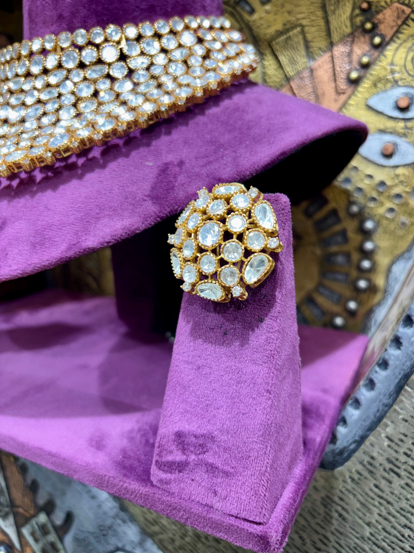 Polki Kundan Bridal Choker & Earring Set