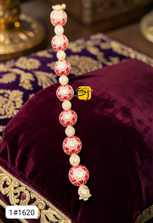 Polki Enamel Bracelet with Ruby and Emerald Variations