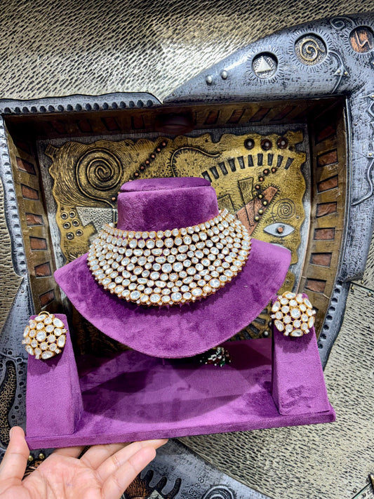 Polki Kundan Bridal Choker & Earring Set
